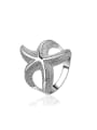 thumb Personalized Exaggerated Starfish Silver Plated Alloy Ring 0