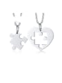 thumb Stainless Steel With Platinum Plated Personality Irregular Necklaces 0