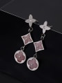 thumb Flower-shape Copper Plating Shell Drop Earrings 2