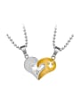 thumb Fashion Heart-shaped Puzzle Lovers Necklace 0