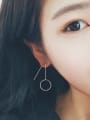 thumb Simple Hollow Round Line Earrings 1