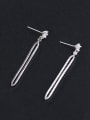 thumb Copper With Platinum Plated Simplistic  Hollow Geometric Drop Earrings 2