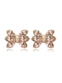 thumb Fashion Marquise austrian Crystals Bowknot Alloy Stud Earrings 2