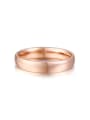 thumb Stainless Steel With Rose Gold Plated Simplistic Round Band Rings 4