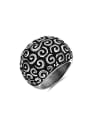 thumb Pun Style Letter S Pattern Painting Titanium Ring 0