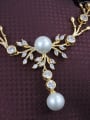 thumb Elegant 18K Gold Plated Artificial Pearl Bracelet 1