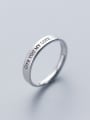 thumb 925 Sterling Silver With Silver Plated Simplistic English Engraving Round Rings 1