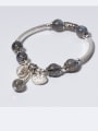 thumb 925 Sterling Silver With Silver Plated and moonstone & strawberry crystals Add-a-bead Bracelets 0