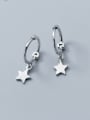 thumb 925 Sterling Silver With Platinum Plated Simplistic Star Clip On Earrings 0