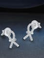 thumb Tiny 925 Sterling Silver Hemp Rope Fish Stud Earrings 0