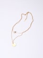 thumb Titanium With Gold Plated Simplistic Smooth  Geometric Multi Strand Necklaces 1