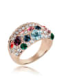 thumb Fashion Exaggerated Cubic austrian Crystals Alloy Ring 3