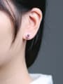 thumb Sweetly Hollow Round Flower Zircon Stud Earrings 1