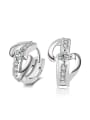 thumb Western Style Women Fashion White Gold Plated Clip Earrings 0