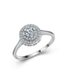 thumb Simple Style Classical Shinning Zircon Ring 2