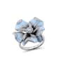thumb Copper With Platinum Plated Cute Flower Band Rings 0
