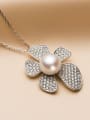 thumb Freshwater Pearl Flowery Necklace 2