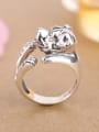 thumb Personalized Puppy Silver Opening Statement Ring 2