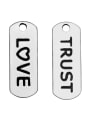 thumb Stainless Steel With Personality Irregular With words Charms 0