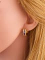 thumb Copper With Cubic Zirconia Trendy Geometric Drop Earrings 3