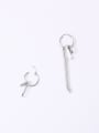thumb Titanium With Platinum Plated Personality Asymmetric tassel  Clip On Earrings 4