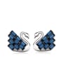 thumb Fashion Austria Crystal Swan Stud Earrings 3