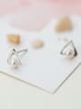 thumb All-match Triangle Shaped Artificial Pearl Stud Earrings 2