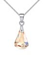 thumb Water Drop austrian Crystals Pendant Platinum Plated Necklace 1