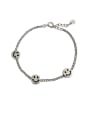 thumb 925 Sterling Silver With Antique Silver Plated Simple Smiley face  Bracelets 4