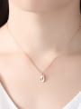 thumb 925 Sterling Silver With Rose Gold Plated Simplistic Square Necklaces 1