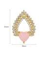 thumb Copper With 18k Gold Plated Trendy Heart Cluster Earrings 4