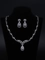 thumb Bridal Necklace Wedding Earrings Two Pieces Jewelry 0