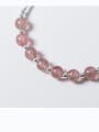 thumb 925 Sterling Silver With Silver Plated and strawberry crystals Add-a-bead Bracelets 1
