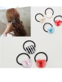 thumb Rubber Band With Cellulose Acetate  Cute Heart ShapedHair Ropes 1