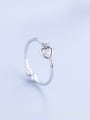 thumb 925 Silver Elegant Heart Zircon Ring 3