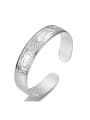 thumb Bohemia style Flowery Patterns-etched 999 Silver Opening Bangle 0