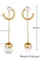 thumb Stainless Steel With  Imitation Pearl Drop Earrings 2