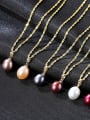 thumb Sterling silver natural freshwater pearl necklace 0