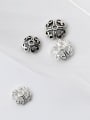 thumb 925 Sterling Silver With Antique Silver Plated Vintage Flower Bead Caps 3