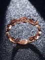 thumb Fresh Rose Gold Plated Hollow Titanium Ring 2