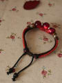 thumb Cownhide Leather Red Beads Bracelet 1
