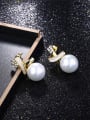 thumb 18K Gold Plated Artificial Pearl Drop Earrings 2