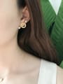 thumb New pure silver synthetic pearl design ear studs 1