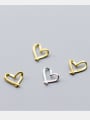 thumb 925 Sterling Silver With 18k Gold Plated Simplistic Heart Charms 2