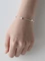thumb Simple White Artificial Pearls Silver Bracelet 1