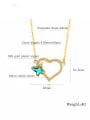 thumb Copper With 18k Gold Plated Fashion Butterfly with heart Necklaces 2
