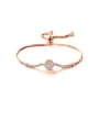thumb Copper With Cubic Zirconia Simplistic Round Adjustable Bracelets 0