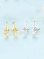 thumb 925 Sterling Silver With Cubic Zirconia Cute Animal giraffe Stud Earrings 2