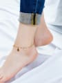 thumb Titanium With Rose Gold Plated Fashion Six-Star Key   Anklets 1