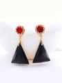 thumb Fashion Triangle Acrylic Cubic Crystal Alloy Stud Earrings 1